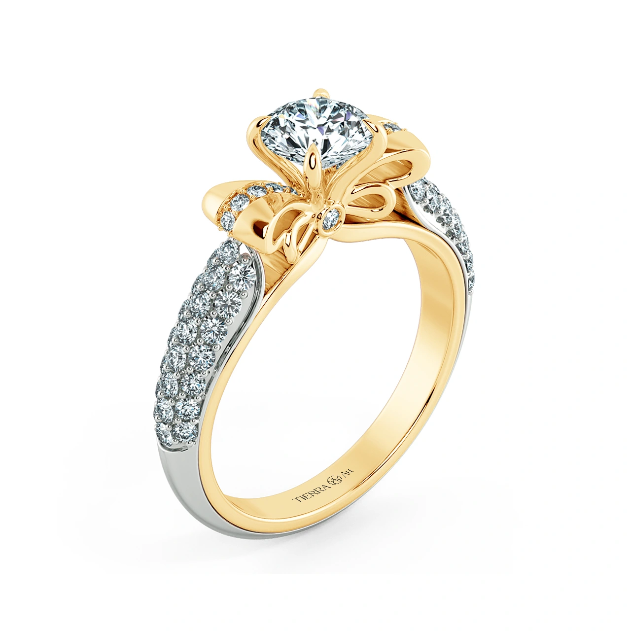 Nhẫn đính hôn Solitaire Bridge accent NCH1612 4